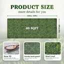 Artificial Boxwood Roll Panel Backdrop: 48"X120" UV-Anti Greenery Faux Grass Wall Hedge for Indoor Outdoor Green Decor & Backyard Background Decorations Fence Covering Privacy