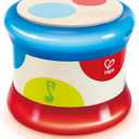 Hape Baby Drum | Colorful Rolling Drum Musical Instrument Toy for Toddlers, Rhythm & Sound Learning, Battery Powered (E0333)