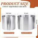 Hushee 2 Pcs 6 to 12 Inch Cake Ring 5.9 Inch High Adjustable Cake Mold Baking Rings Kit Round Stainless Steel Decorating Bakeware Tools with Scaling for Mousse Baking Dessert Making