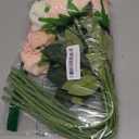 Nubry Artificial Silk Rose Flower Bouquet Lifelike Fake Rose for Wedding Home Party Decoration Event Gift 10pcs (Light Pink)