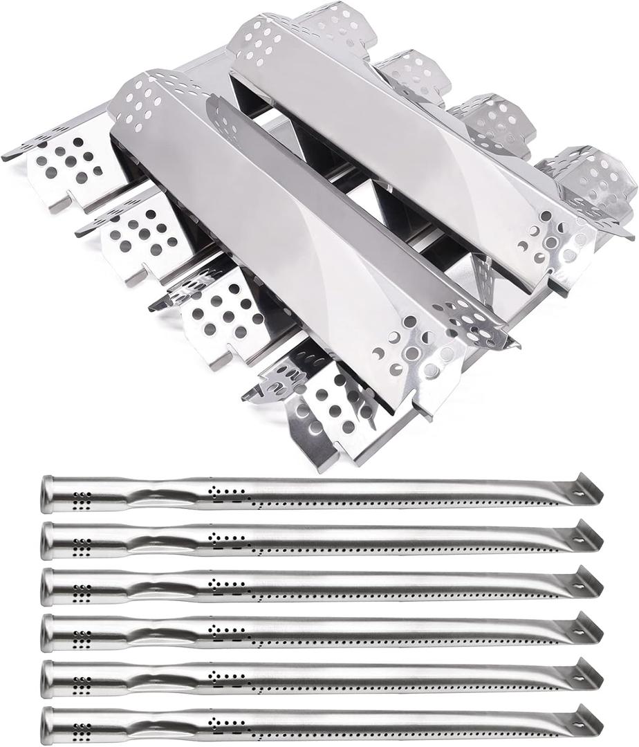Replacement Parts for Nexgrill 720-0896B 720-0896C 720-0896E 720-0882A 720-0896 720-0925 Grills, 6 Pack Grill Burner Tubes & Flame Tamers Heat Shields Replacement