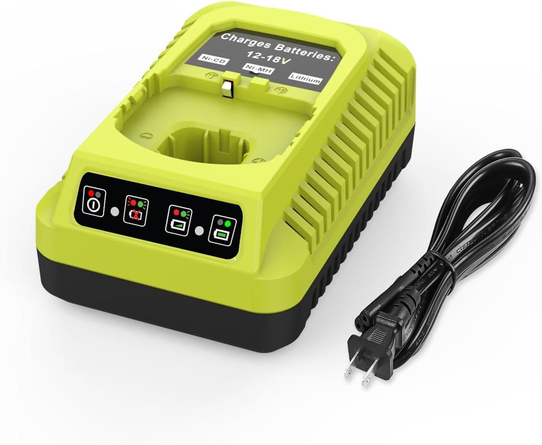 P117 P118 18V Rapid Charger Replacement for Ryobi Battery Charger Compatible with P102 P108 P189 P197 P103 P105 P107 P190 P191