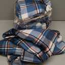 RUVANTI Flannel Sheets Queen Size 6 Pcs - 100% Cotton Double Brushed Bed Sheets, Deep Pockets 16 Inches Queen Sheet Set, All Seasons Breathable, Extra Soft & Comfy, Dynasty