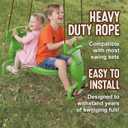 Swurfer Glider Swing for Kids - Outdoor Dual Swingset for Backyard Playset, Back-to-Back Swingset Accessories, Kids Outdoor Play Equipment, Heavy Duty, Easy Install, Up to 150lbs, Age 3+, Green/Brown