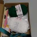 DIY Crochet Christmas Tree Kit, Christmas Tree Crochet Craft Kit Ornaments, Handmade Holiday Craft Set, Beginner-Friendly Crochet Kit with Yarn, Crochet Hook, and Instructions (Green and White)