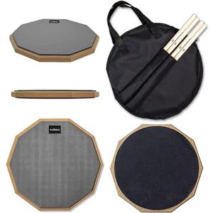 HAIRIESIS Snare Drum Practice Pad,12-Inch Practice Drum Pad,Double Sided Silent Drum Pad and Sticks,Drum Pads Carry Bag