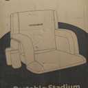 VIVOHOME Wide Padded Stadium Seats with Back Support and Cushion, Portable Reclining Bleacher Chairs with Armrest and Cup Holder, Comfortable for Various Sports Events (Wide - 24.5", Black)