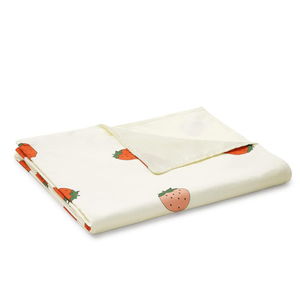 YnM Organic Cotton Duvet Cover for Weighted Blankets (Strawberry, 36''x48'')