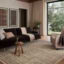 Loloi Amber Lewis Molly Collection MOL-07 Tobacco/Sage 2'-3" x 3'-10" Low Pile Accent Rug
