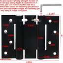 4 Inch Double Action Swinging Door Hinge, Two Way Opening Self Closing, Spring Hinges for Garden, Saloon, Cafe, Pub, Heavy Duty Stainless Steel Tension Adjustable Door Hardware, Black