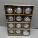 12ct 80mm/3.15" Christmas Ball Ornaments, Decorative Hanging Baubles, Christmas Tree Decoration, Plastic and Shatterproof, Ideal for Xmas, Holiday, Home and Party Decor, Silver