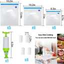 Sous Vide Bags 22 Pack Reusable Vacuum Food Storage Bags Kit, with 3 Sizes Vacuum Food Bags,1 Hand Pump, 4 Sealing Clips for Food Storage and Sous Vide Cooking