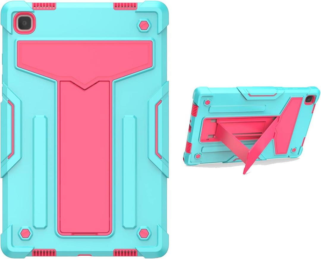 Tablet Protection Case Compatible with Samsung Galaxy Tab A7 10.4 Inch T500/T505 (2020),with Kickstand Three-Layer Hybrid Full Body Case Rugged Shock-Proof Fall Protection Cover tablet accessory(AQUA+