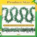 Tigeen 50 ft Soccer Party Decorations Soccer Tinsel Garland Decoration Soccers Metallic Tinsel Party Decorations Green Shiny Metallic Twist Football Garland for Sport Theme Birthday Parties Supplies