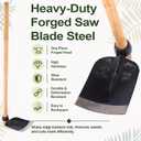 Lothee 48 Inch Grub Hoe with Wooden Handle Heavy Duty Hoe Tool
