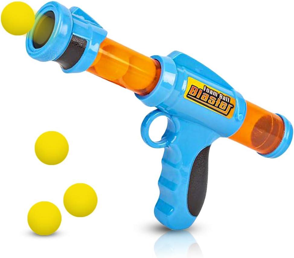 ArtCreativity Foam Ball Launcher with 6 Balls, Pump Action Shooting Toy Blaster for Kids, Outdoor Summer Fun, Fetch Toy for Dogs, Best Holiday or Birthday Gift for Boys and Girls