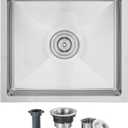 19 x 17 inch Bar Sink Drop-in Tight Radius 18 Gauge Stainless Steel Undermount Handmade Kitchen Sink Single Bowl