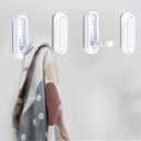 Foldable Towel Hooks for Bathroom 4 Pack,Wall Hooks for Hanging Heavy Duty Coat Robe Purse Foldable Hooks Storage Solution for Bathroom,Closet,Entryway,Pool and Kitchen (4, White)