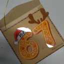 Gingerbread 67 Christmas Ornament - Six Seven Ornaments 2025-67 Meme Acrylic Hanging Decor -Funny White Elephant Gifts - Gen Z, Gen Alpha Slang Meme Decor Trendy for Teen, Kid, Adult - 6 7 Gifts