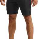 Ouber Men's 7'' Gym Workout Sweat Shorts Bodybuilding Running Training Jogging Shorts (Black, M)