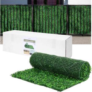 Artificial Boxwood Roll Panels UV Protected for Outdoor Use 33 SQF (Light Green Roll)