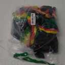 Tigerdoe Rasta Hat with Black Dreadlock Wig - 3 Pc Set - Reggae Hat, Vest & Sunglasses - Jamaican Costume Accessories