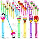 24-Pack Ice Cream Themed Bubble Wands Assorted Ice Cream Designs Party Favors, Goodie Bag Stuffers & Piata Fillers for Ice Cream Birthday Parties, Sweet Themed Celebrations & Carnival Prizes