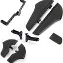 For Harley Davidson Floorboards Touring Street Road Glide Passenger Defiance Floorboards Motorcycle Footboards (All Black, Rider+Passenger+Shifter+pedal)