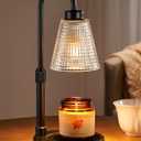 Candle Warmer Lamp with Timer, Dimmable Candle Warmer for Jar Candles, Height Adjustable Wax Melts Warmer, Birthday Gifts for Women Mom, House Warming Gifts New Home Decor, Black 