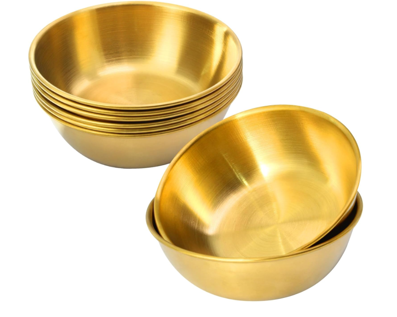 8 Pack Stainless Steel Sauce Dishes, 3.5inch Mini Soy Sauce Bowl Round Seasoning Dishes Sushi Dipping Bowl Appetizer Plates