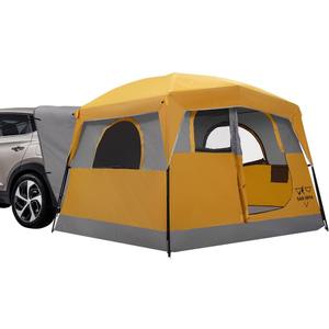 San Hima SUV Tailgate Tent for Camping, Car Tent with Detachable Awning, Waterproof 3000mm & UV50+ 210D Oxford, Fits SUV Van Minivan Jeep CUV Model Y, Windproof with Storage Bag, 6-Person