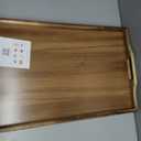 Utoplike Acacia Bed Tray Table for Eating, Large Breakfast Tray with Folding Legs, Wood Serving Trays for Laptop Working