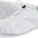 Joomra Women's Trail Running Barefoot Shoes | Wide Toe Box Minimalist Sneakers | Zero Drop (White) Size 39