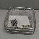 BYKITCHEN 8 inch Square Air Fryer Rack, 3pcs Stackable Stainless Steel Dehydrator Rack with Silicon Feet, Square Air Fryer Accessories for Cosori, Instant Vortex, Ninja Pro XL 6.5 QT AF181 & More