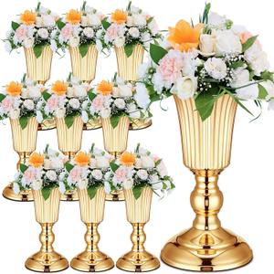 10 Pcs Metal Trumpet Vase Wedding Centerpieces Vase Elegant Decorative Gold Vases for Centerpieces Table Wedding Party Birthday Anniversary Ceremony Flower Arrangement Home Decoration, Gold 10 Pcs Metal Trumpet Vase Wedding Centerpieces Vase Elegant Decorative Gold Vases for Centerpieces Table Wedding Party Birthday Anniversary Ceremony Flower Arrangement Home Decoration, Gold