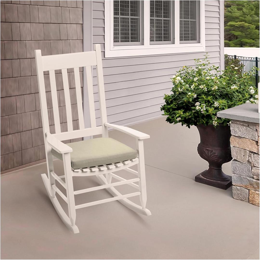 Arden Indoor/Outdoor Seat Or Rocking Chair Cushion, 19 x 18, Water Repellent, Rain Proof, Fade Resistant Cushion for Rocking Or Dining Chairs Tan Leala