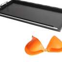 Full Size Griddle for Weber Genesis II 400 Series Nonstick Flat Top Grill Plate Insert with Handles for Weber Genesis II E-410 S-410 E-435 S-435 E-440 S-440 LX E/S-440 Replace for 6789, Size 27x16.9