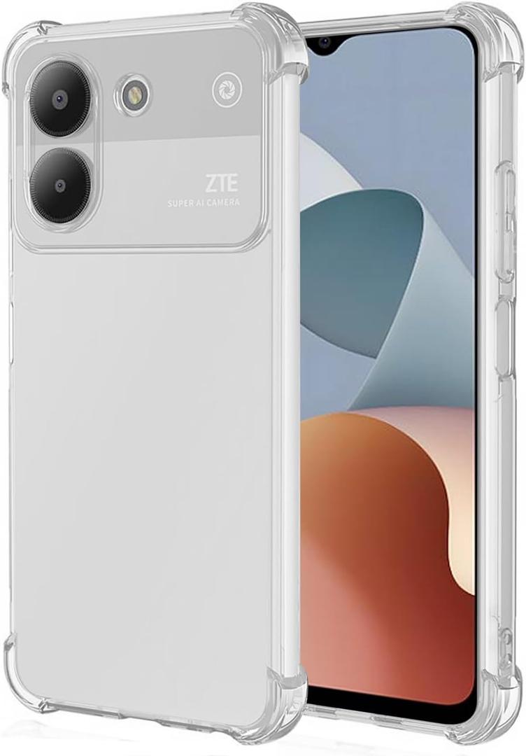 Case for ZTE Blade A54 4G Cute Case, Clear Flexible Bumper TPU Soft Rubber Silicone Cover Phone Case for ZTE Blade A54 4G Crystal Clear