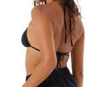 Roxy Women's Standard Beach Casual Loose Fitted, Elastic Waist Drawcord Swim Shorts, Quick-Dry (Medium, Black)