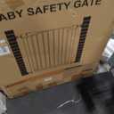 Mumeasy Baby Gate Extra Wide, 29.5-51'' Pressure Mounted Dog Gate with Walk Thru Door, Auto Close Pet Gate for House, Stairs, Doorways,Black
