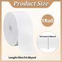 BENECREAT 55 Yards White Curtain Tape, 4 Inch Wide Non Woven Cloth, Sew-in Curtain Heading Tape for Drapery Accessories, DIY Crafts and Home Decor