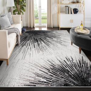 Lahome Modern Black Large Rugs for Living Room - Machine Washable 6x9 Area Rugs Non-Slip Throw Stain Resistant Rugs for Dining Room, Abstract Print Soft Low-Profile Indoor Rug for Bedroom Office