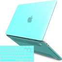 IBENZER Compatible with MacBook Pro 15 Inch Case 2019 2018 2017 2016 A1990 A1707, Plastic Hard Shell Case with Keyboard Cover for Mac Pro 15 Touch Bar, Turquoise, T15TBL+1A