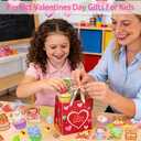 Budbof 28 Pack Valentines Day Gifts for Kids, Mochi Squishies Party Favor Set with Valentines Greeting Cards, Valentine's Day School Prize Party Favor, Classroom Exchange Gift Set