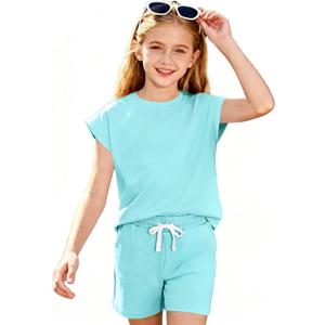 Girls 2 Piece Summer Outfits Lounge Shorts Sets for Girls 5-14 Y