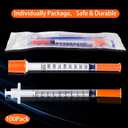 1ML Syring, Lab Supplies Syring 29G 1/2 Inch with Cover, Individually Wrapped, Pack of 100