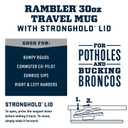 YETI Rambler 30 oz Travel Mug, Stainless Steel, Vacuum Insulated with Stronghold Lid, Black Forest Green