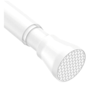 White Tension Curtain Rod for Windows 28 to 48 inch, Adjustable Expandable Pressure Spring Curtain Rod No Drilling, 7/8" Curtain Rod for Bedroom Doorway Closet Door