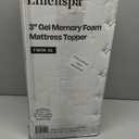 Linenspa Memory Foam Mattress Topper, Twin XL Size - 3 Inch Gel Infused Memory Foam - Plush Feel - Cooling and Pressure Relieving - CertiPUR Certified - Dorm Room Essentials