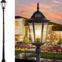 84'' Outdoor Lamp Post Light Fixture Outdoor Post Lights Hard Wired Black Outdoor Light Post Yard Waterproof Pole Lights with Clear Glass Modern Lamp Posts for Outside
